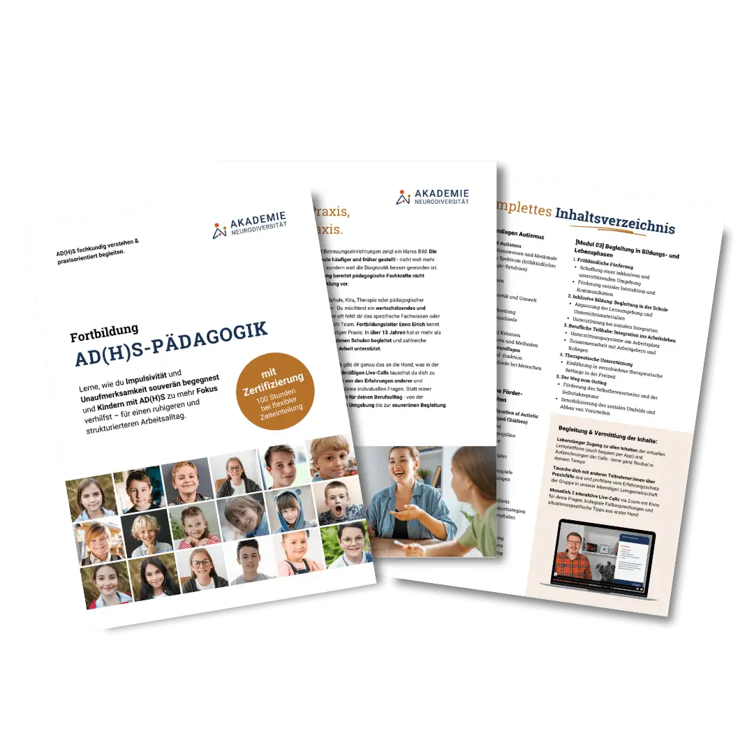 Infobroschüre zur Fortbildung AD(H)S-Pädagogik